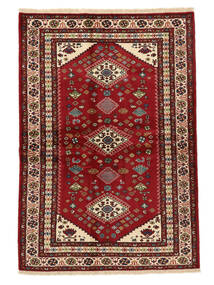134X193 Dywan Turkmeński Dywan Orientalny Ciemnoczerwony/Czarny (Wełna, Persja/Iran)