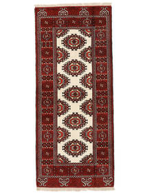  Turkmeński Dywan 84X194 Orientalny Tkany Ręcznie Chodnik Dywanowy Czarny/Ciemnoczerwony (Wełna, )