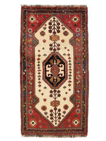84X158 Dywan Orientalny Kaszkaj Ciemnoczerwony/Czarny (Wełna, Persja/Iran)