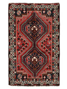 Dywan Perski Sziraz 88X141 Czarny/Ciemnoczerwony (Wełna, Persja/Iran)