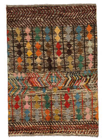 121X173 Dywan Moroccan Berber - Afghanistan Nowoczesny Tkany Ręcznie Brunatny/Czarny (Wełna, Afganistan)