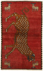 Dywan Orientalny Kashghai Old Obrazkowy 125X205 Ciemnoczerwony/Czarny (Wełna, Persja)